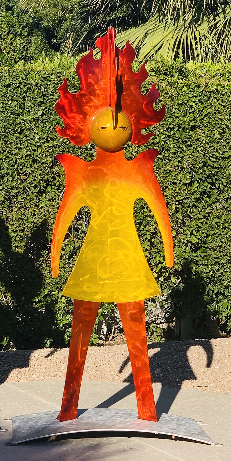 Karen & Tony Barone Sculpture "FLAMING REDHEAD ALIENISTA"