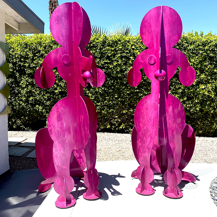 Karen & Tony Barone Sculpture "PLAYFUL PINK POODLE(S)"